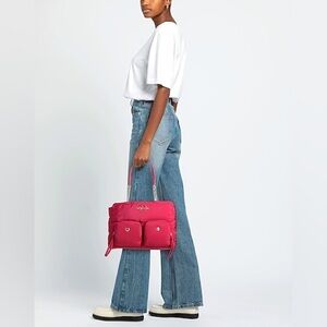 NEW Love Moschino Nylon Tote Bag Fushia